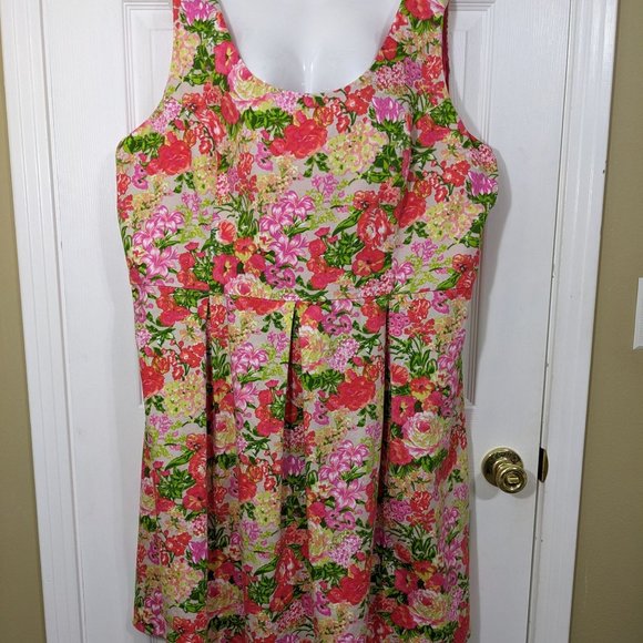 Tiana B Multi-Colored Floral Sleeveless Fit & Flare Midi Dress - size 24W - Picture 1 of 11